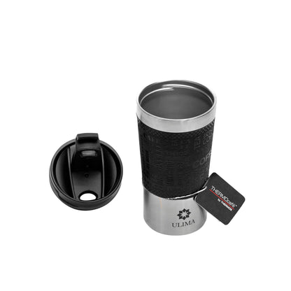 THERMO 360ML BLACK BARISTA STEEL MUG