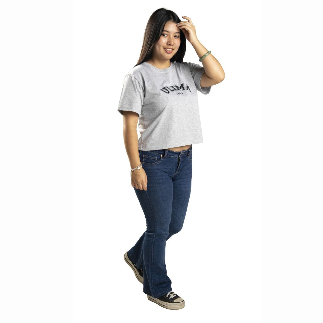 POLO MUJER CROP OVERSIZE ULIMA MANGA CORTA