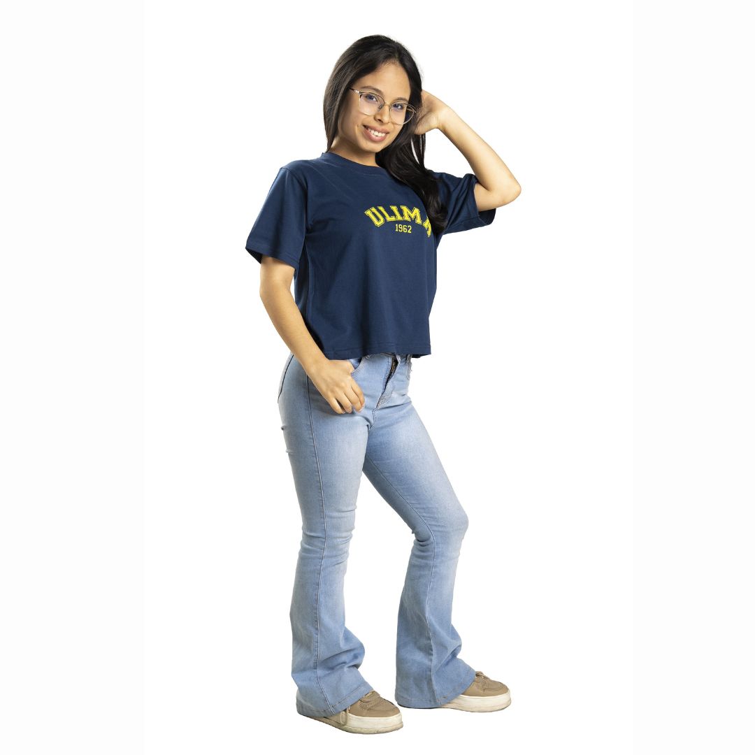 POLO MUJER CROP OVERSIZE ULIMA MANGA CORTA