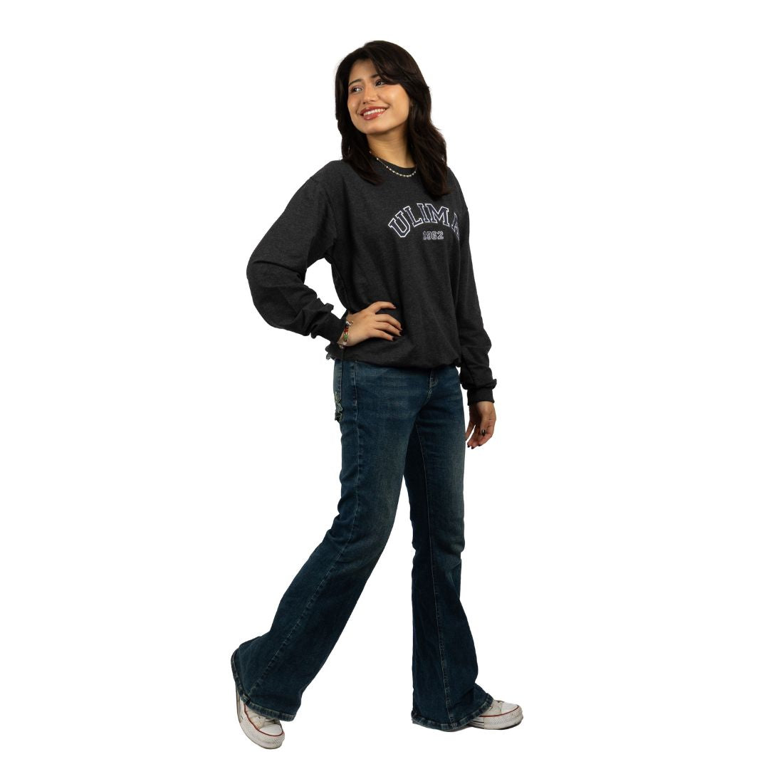 SUDADERA FRENCH TERRY CUELLO REDONDO UNISEX